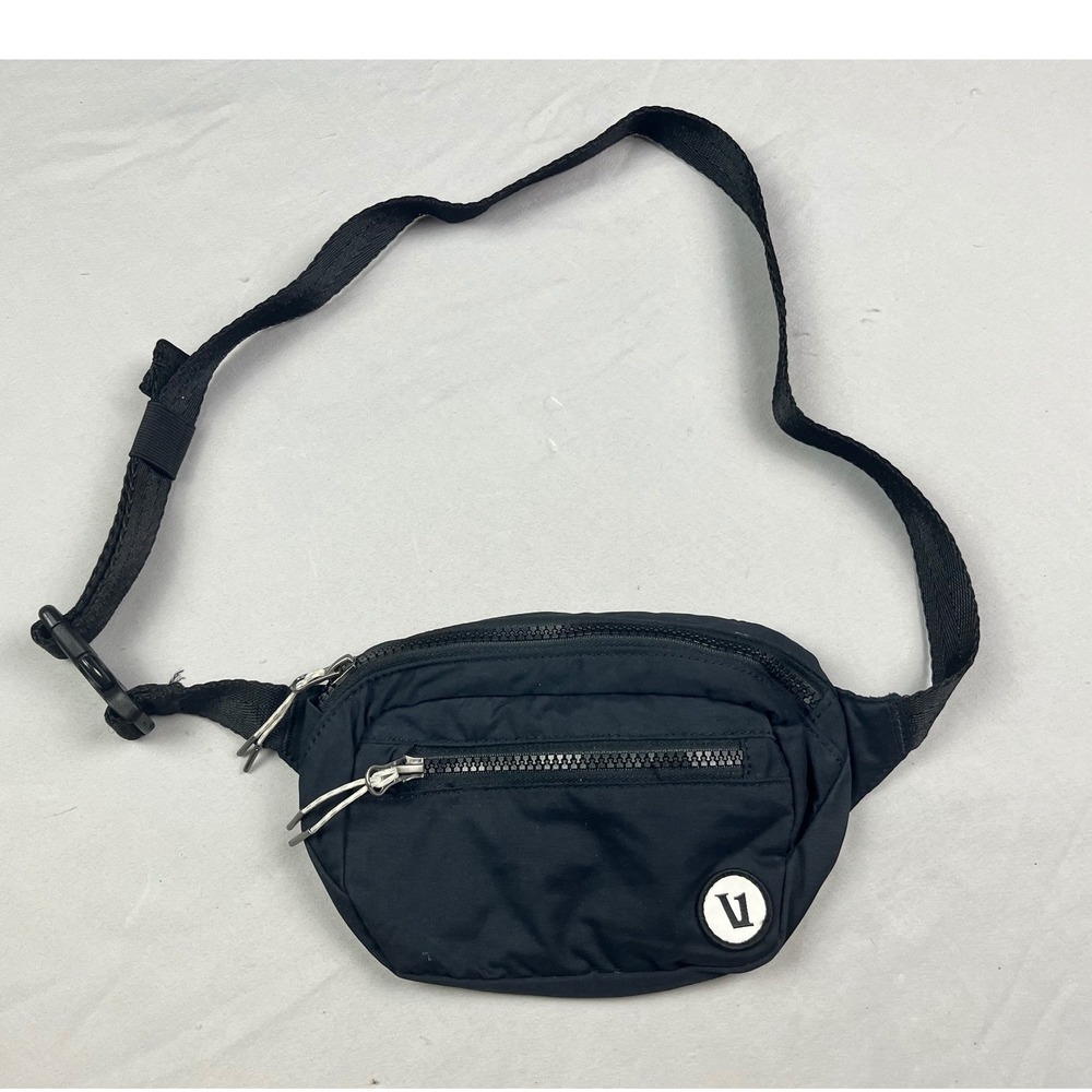 Vuori Black Belt Bag Crossbody Fanny Pack Adjustable Strap Activewear Accessory